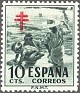 Spain 1951 Pro Tuberculous 10 CTS Green Edifil 1104. Spain 1951 Edifil 1104 Sorolla. Uploaded by susofe